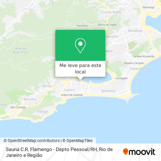 Sauna C.R. Flamengo - Depto Pessoal / RH mapa