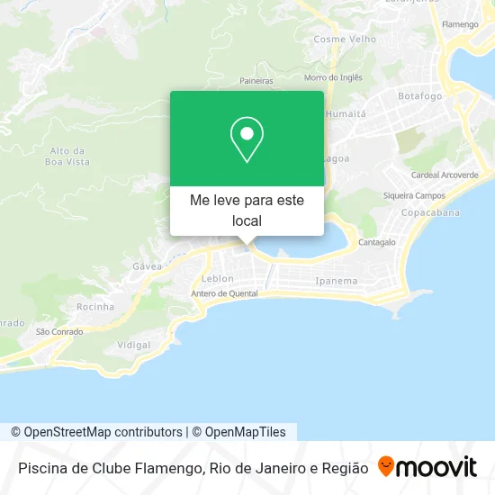 Piscina de Clube Flamengo mapa