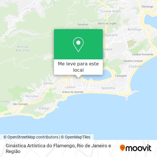 Ginástica Artística do Flamengo mapa
