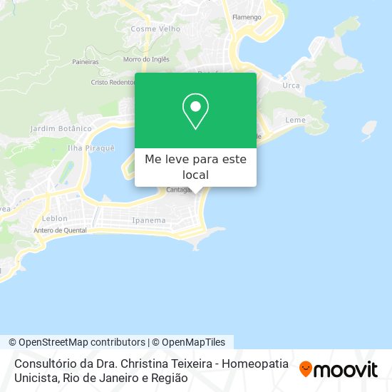 Consultório da Dra. Christina Teixeira - Homeopatia Unicista mapa