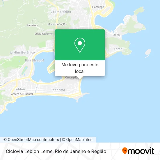 Ciclovia Leblon Leme mapa