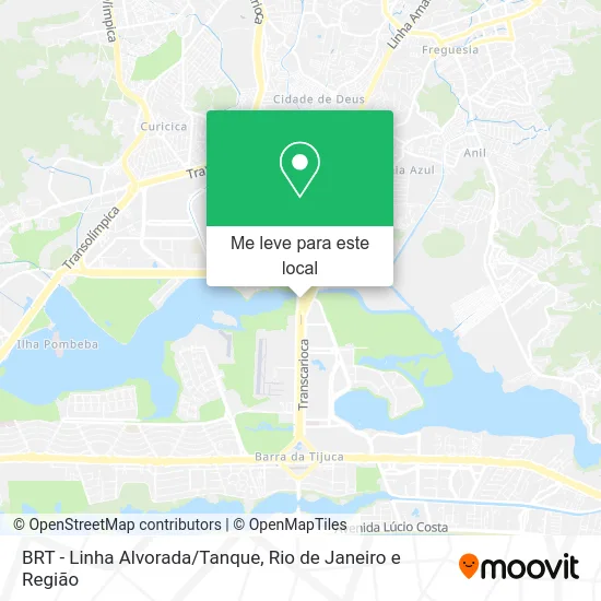 BRT - Linha Alvorada/Tanque mapa
