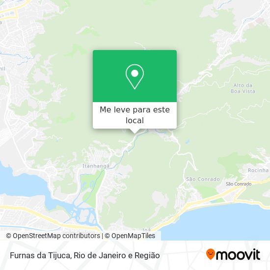 Furnas da Tijuca mapa