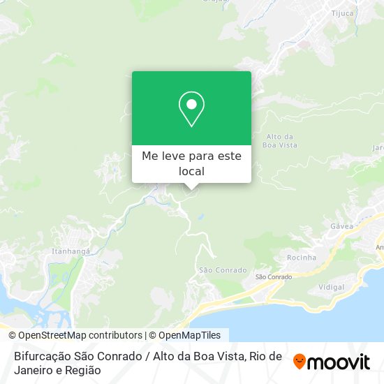 Bifurcação São Conrado / Alto da Boa Vista mapa