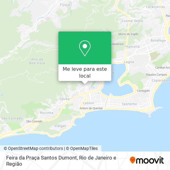 Feira da Praça Santos Dumont mapa
