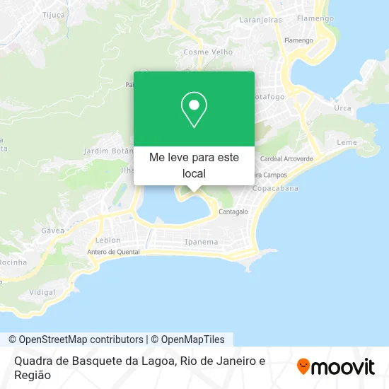 Quadra de Basquete da Lagoa mapa