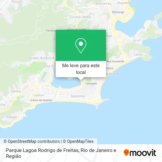 Parque Lagoa Rodrigo de Freitas mapa