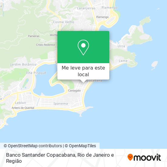 Banco Santander Copacabana mapa