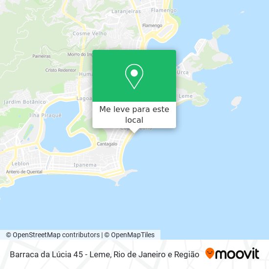 Barraca da Lúcia 45 - Leme mapa