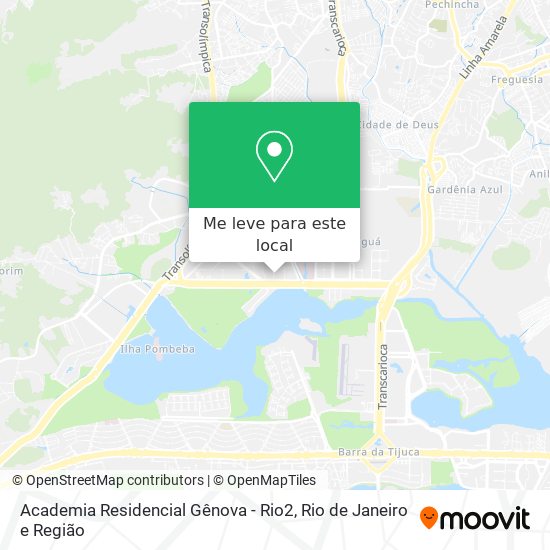 Academia Residencial Gênova - Rio2 mapa