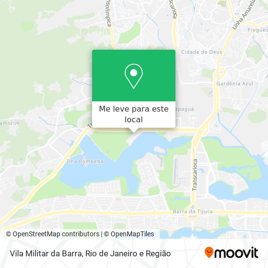 Vila Militar da Barra mapa
