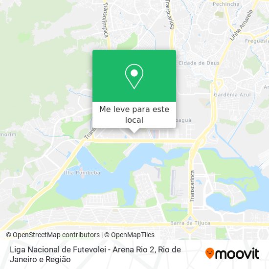 Liga Nacional de Futevolei - Arena Rio 2 mapa