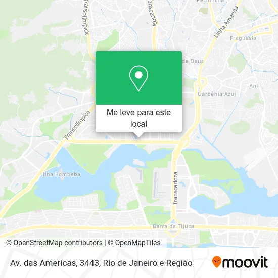 Av. das Americas, 3443 mapa