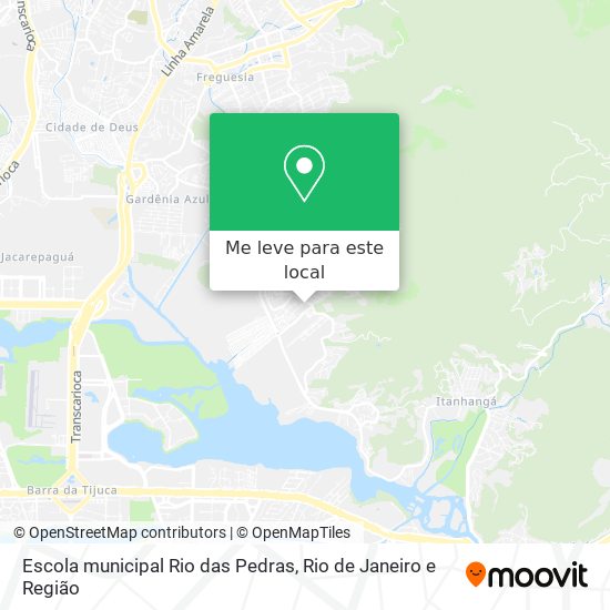 Escola municipal Rio das Pedras mapa