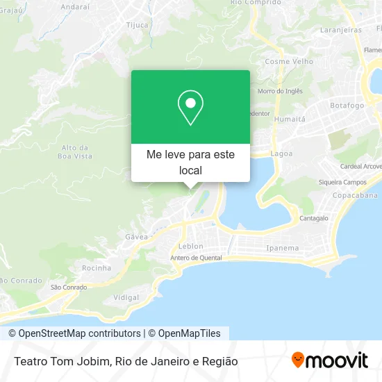 Teatro Tom Jobim mapa