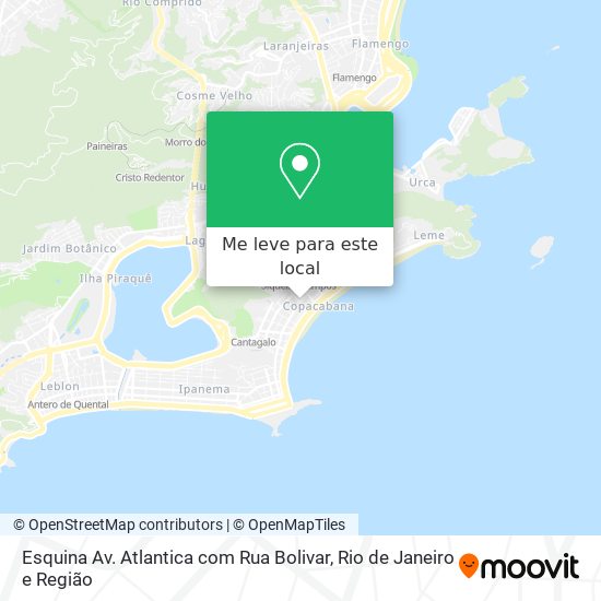 Esquina Av. Atlantica com Rua Bolivar mapa