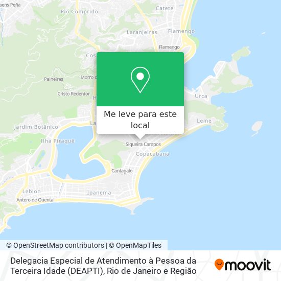 Delegacia Especial de Atendimento à Pessoa da Terceira Idade (DEAPTI) mapa