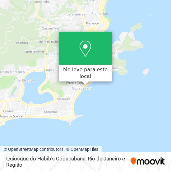 Quiosque do Habib's Copacabana mapa