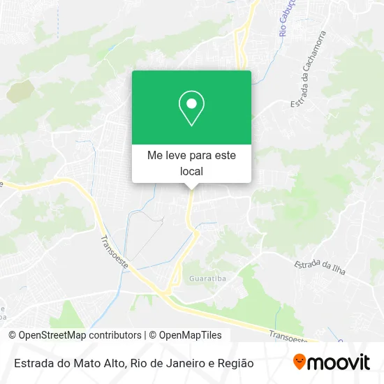 Estrada do Mato Alto mapa