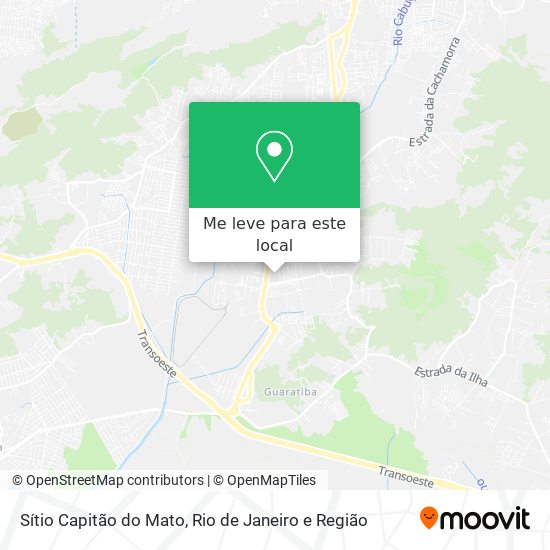 Sítio Capitão do Mato mapa