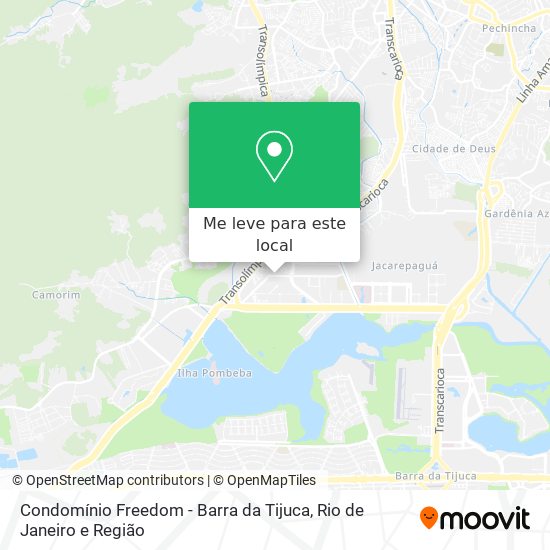 Condomínio Freedom - Barra da Tijuca mapa
