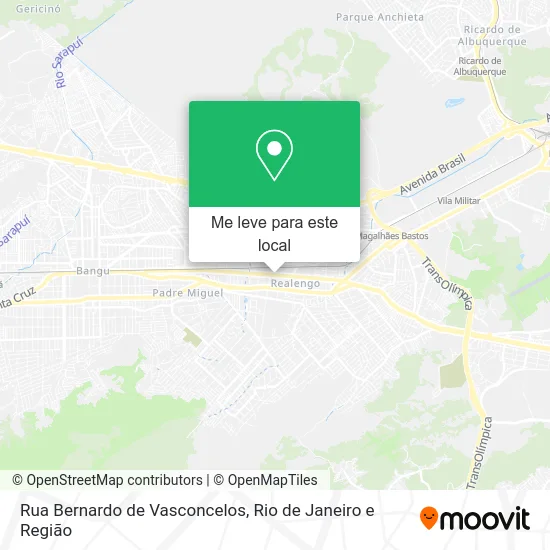 Rua Bernardo de Vasconcelos mapa