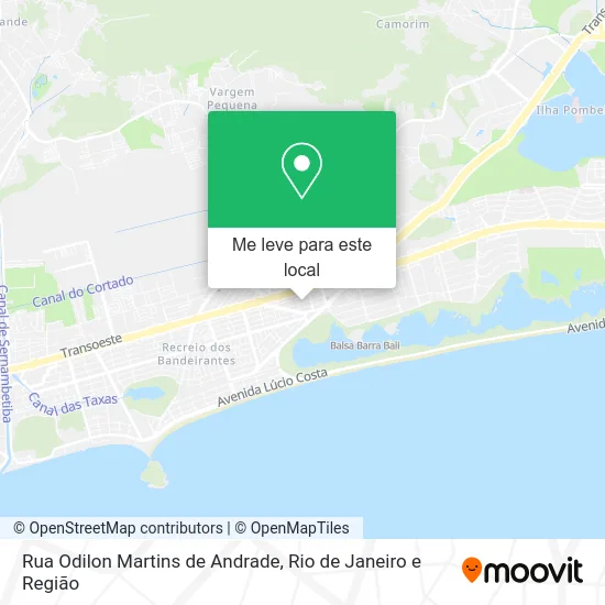 Rua Odilon Martins de Andrade mapa
