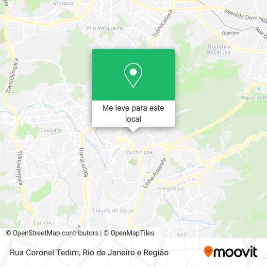 Rua Coronel Tedim mapa