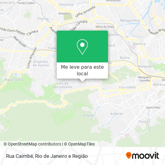 Rua Caimbé mapa