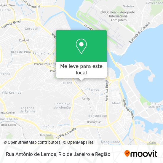 Rua Antônio de Lemos mapa