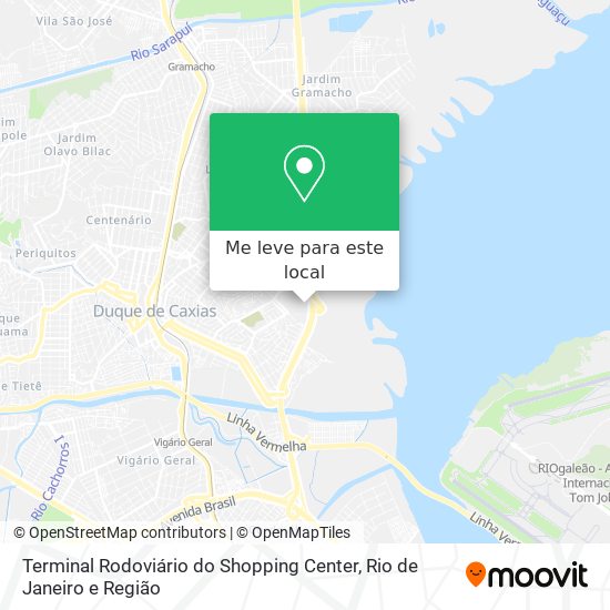 Terminal Rodoviário do Shopping Center mapa