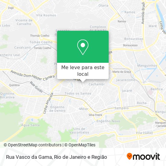 Rua Vasco da Gama mapa