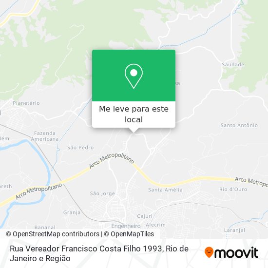 Rua Vereador Francisco Costa Filho 1993 mapa