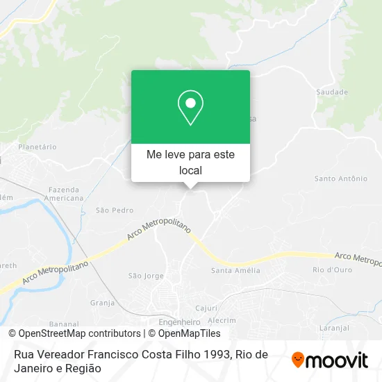 Rua Vereador Francisco Costa Filho 1993 mapa