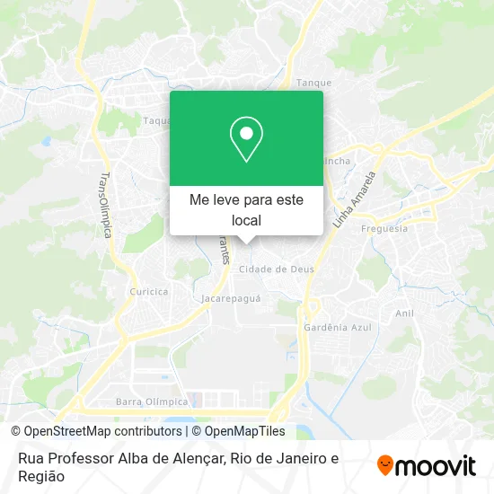 Rua Professor Alba de Alençar mapa