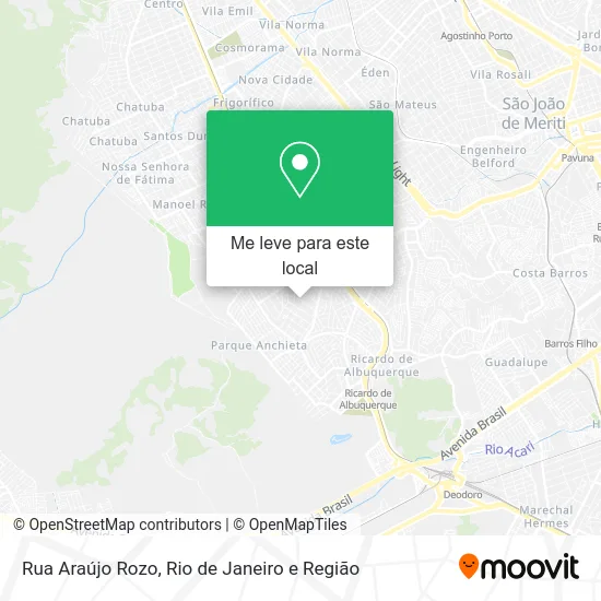 Rua Araújo Rozo mapa