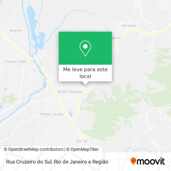 Rua Cruzeiro do Sul mapa