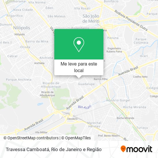 Travessa Camboatá mapa