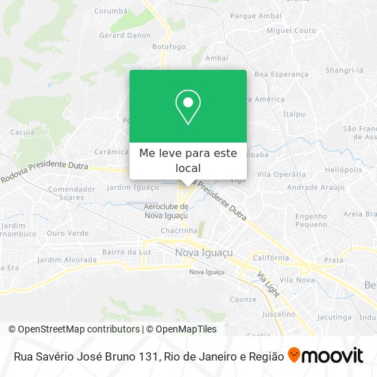 Rua Savério José Bruno 131 mapa