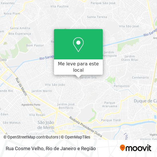 Rua Cosme Velho mapa