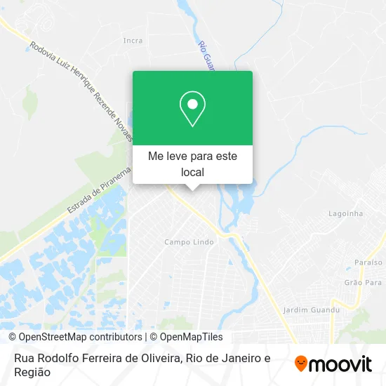 Rua Rodolfo Ferreira de Oliveira mapa