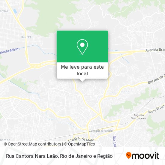 Rua Cantora Nara Leão mapa