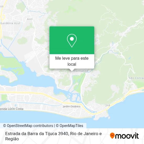 Estrada da Barra da Tijuca 3940 mapa