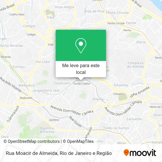 Rua Moacir de Almeida mapa