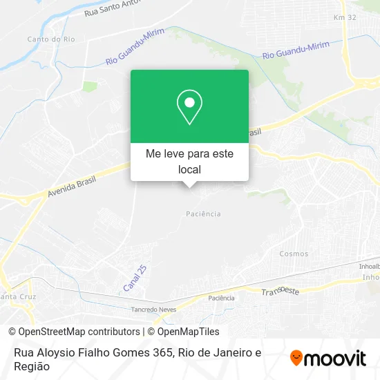 Rua Aloysio Fialho Gomes 365 mapa