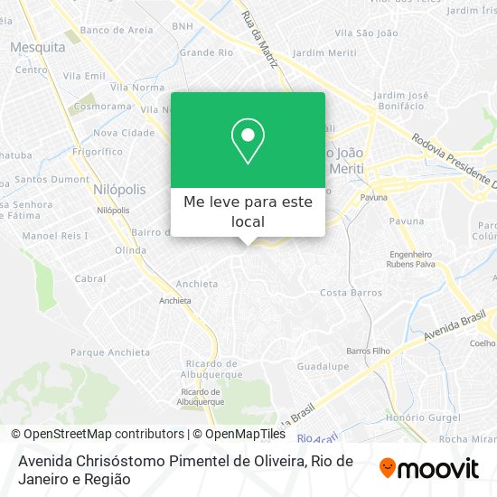 Avenida Chrisóstomo Pimentel de Oliveira mapa