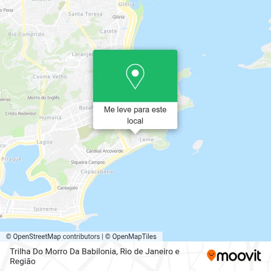 Trilha Do Morro Da Babilonia mapa