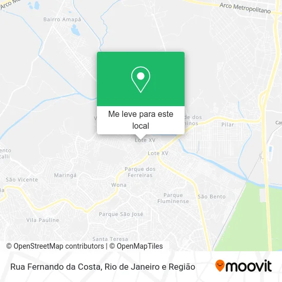 Rua Fernando da Costa mapa