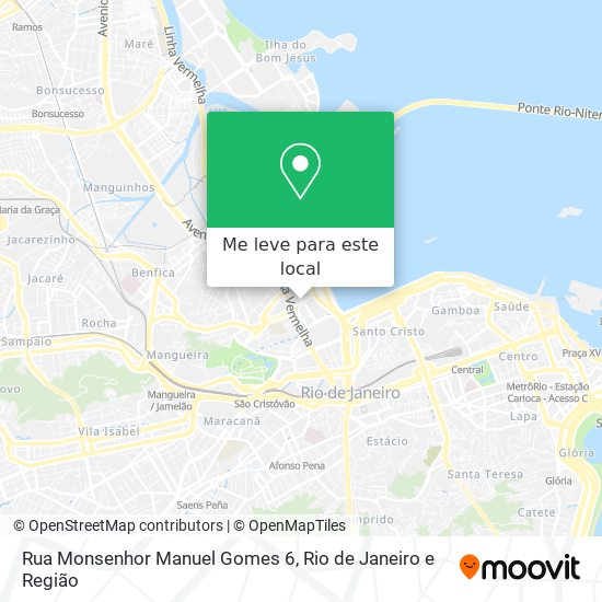 Rua Monsenhor Manuel Gomes 6 mapa