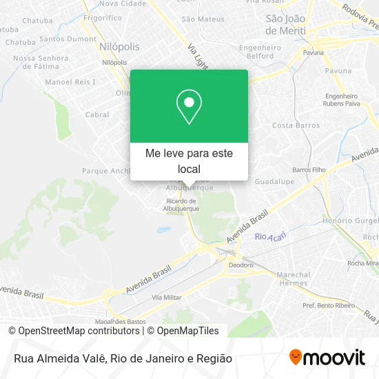 Rua Almeida Valê mapa